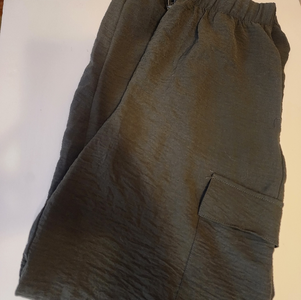 Rachel Zoe Cargo Style Joggers FOREST GREEN Women's Small